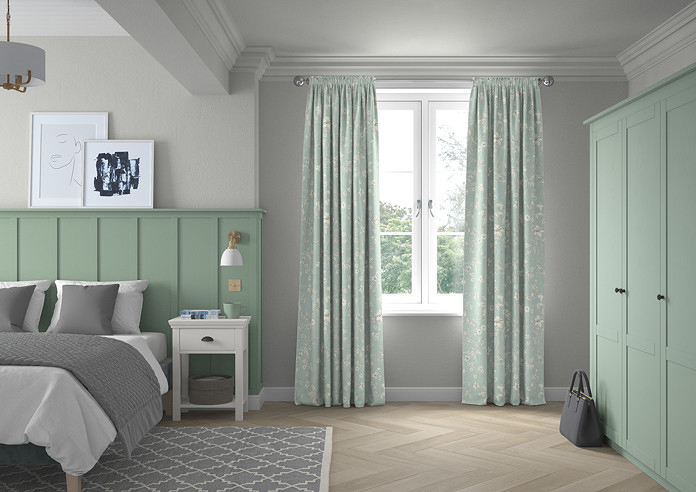Etched Vine, Eau de Nil - Made to Measure Curtains - Image 5